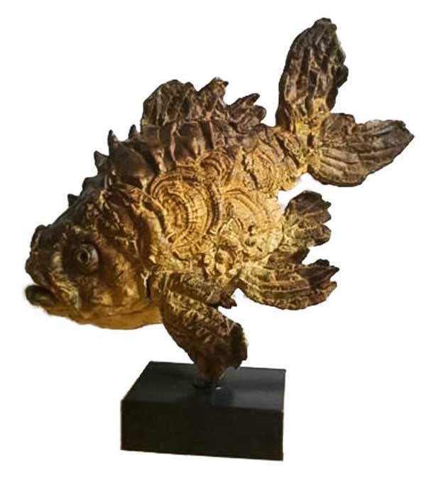 Pieter Vanden Daele Bronze Fisch „Valerius“ in Bad Ems
